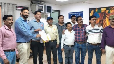 बी आर एम एस के राष्ट्रीय अधिवेशन पारित प्रस्तावों का ज्ञापन डीआरएम रायपुर को दिया गया
