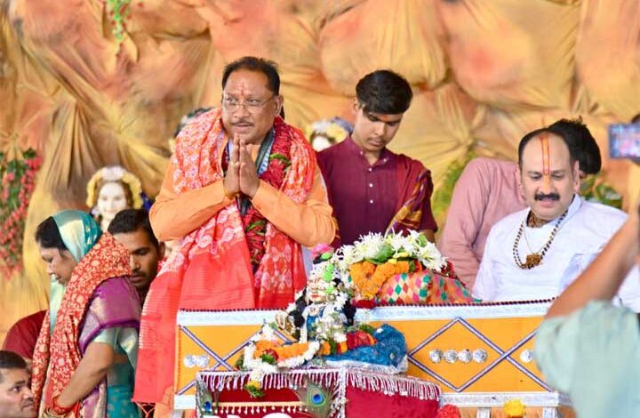 मुख्यमंत्री श्री विष्णु देव साय दिव्य शिव महापुराण कथा के समापन समारोह में वर्चुअली हुए शामिल मुख्यमंत्री श्री विष्णु देव साय दिव्य शिव महापुराण कथा के समापन समारोह में वर्चुअली हुए शामिल