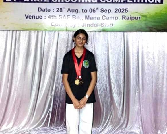 शिफा ख्वाजा ने छत्तीसगढ़ प्रदेश राइफल एसोसिएशन द्वारा 24वीं राज्य शूटिंग प्रतियोगिता मे जीता दो गोल्ड मैडल, शिफा ख्वाजा ने छत्तीसगढ़ प्रदेश राइफल एसोसिएशन द्वारा 24वीं राज्य शूटिंग प्रतियोगिता मे जीता दो गोल्ड मैडल,