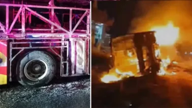 आंध्रप्रदेश में चलती बस में आग, 12 जिंदा जले आंध्रप्रदेश में चलती बस में आग, 12 जिंदा जले