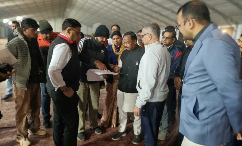 राष्ट्रपति द्रौपदी मुर्मु का प्रस्तावित अम्बिकापुर दौरा की तैयारियों का आदिम जाति विकास मंत्री रामविचार नेताम ने कार्यक्रम स्थल का किया निरीक्षण