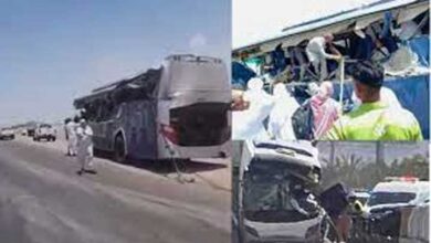 सऊदी अरब जा रही भारतीय उमरा यात्रियों की बस डीजल टैंकर से टकराई, 45 लोगों की मौत सऊदी अरब जा रही भारतीय उमरा यात्रियों की बस डीजल टैंकर से टकराई, 45 लोगों की मौत