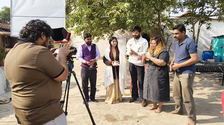 एमजे फिल्म प्रोडक्शन की तरफ से आयोजित रांगा सियार हिंदी फीचर फिल्म के शूट का आयोजन