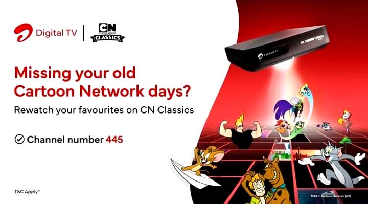 एयरटेल ने अपने एंटरटेनमेंट पोर्टफोलियो का किया विस्तार, ‘एयरटेल कार्टून नेटवर्क क्लासिक्स’ का एक्सक्लूसिव लॉन्च