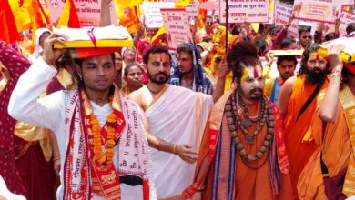 गौ सम्मान आह्वान अभियान प्रार्थना यात्रा : गो सम्मान आह्वान अभियान के अंतर्गत विशाल शांतिपूर्ण प्रार्थना यात्रा आयोजित