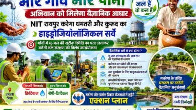“मोर गाँव मोर पानी’ अभियान को मिलेगा वैज्ञानिक आधार : एनआईटी रायपुर करेगा धमतरी और कुरूद का हाइड्रोजियोलॉजिकल सर्वे “मोर गाँव मोर पानी’ अभियान को मिलेगा वैज्ञानिक आधार : एनआईटी रायपुर करेगा धमतरी और कुरूद का हाइड्रोजियोलॉजिकल सर्वे