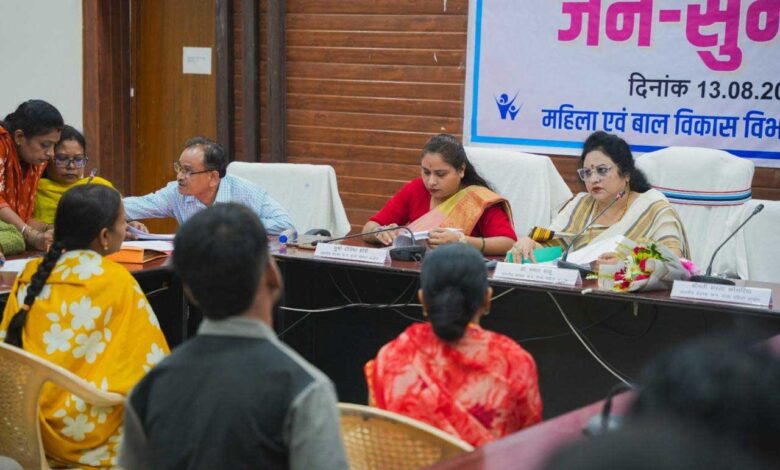 दुर्ग में महिला आयोग की जनसुनवाई : 27 प्रकरणों की सुनवाई, त्वरित कार्रवाई और विधिक सहायता पर जोर