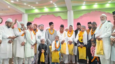 लुतरा शरीफ में उमरा यात्रियों का दरगाह इंतज़ामिया कमेटी की जानिब से इस्तकबाल
