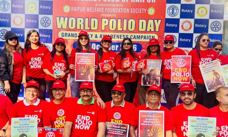 रोटरी की पोलियो उन्मूलन जागरूकता रैली में उमड़ा जनसैलाब रोटरी की पोलियो उन्मूलन जागरूकता रैली में उमड़ा जनसैलाब